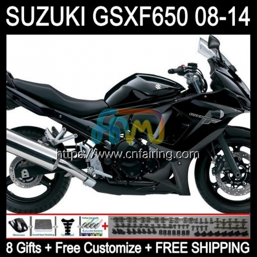 Body For SUZUKI KATANA GSXF 650 GSXF-650 GSX 650F GSX650F 08 09 10 11 12 13 14 GSXF650 Gloss Black 2008 2009 2010 2011 2012 2013 2014 Fairing 61HM.35