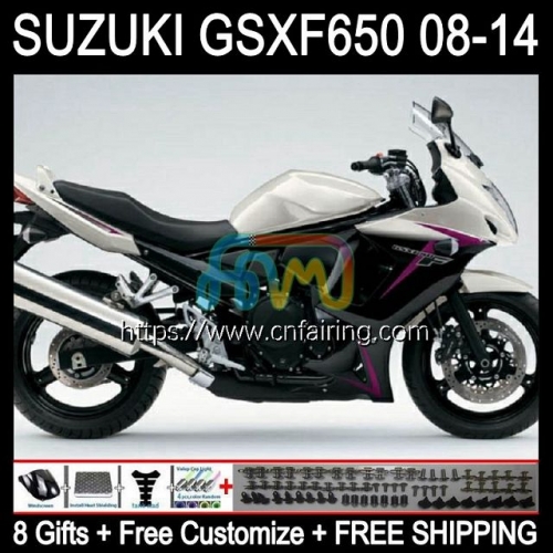 Body For SUZUKI KATANA GSXF 650 GSXF-650 GSX 650F GSX650F 08 09 10 11 12 13 14 GSXF650 2008 2009 2010 2011 2012 2013 2014 Fairing Pearl White 61HM.13