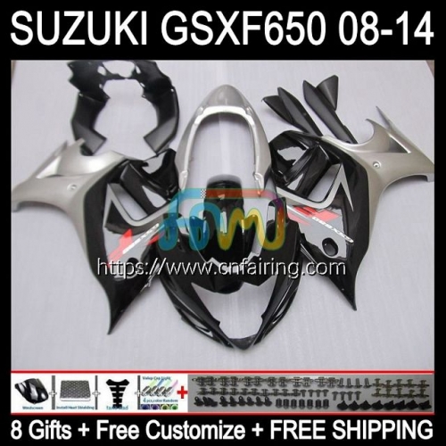 OEM For SUZUKI KATANA GSXF 650 GSXF650 2008 2009 2010 2011 2012 2013 Silver black 2014 GSX650F GSXF-650 GSX 650F 08 09 10 11 12 13 14 Fairing 61HM.50