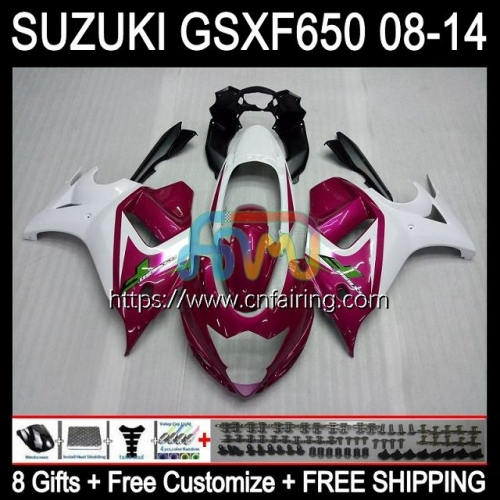 OEM For SUZUKI KATANA GSXF 650 GSXF650 Pink White 2008 2009 2010 2011 2012 2013 2014 GSX650F GSXF-650 GSX 650F 08 09 10 11 12 13 14 Fairing 61HM.65