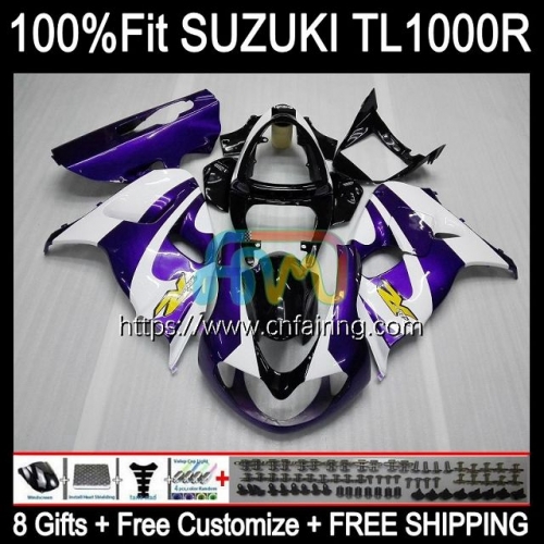 Injection For SUZUKI SRAD TL-1000R TL1000R 1998 1999 2000 2001 2002 2003 TL1000 R TL 1000 R 1000R 98 99 00 01 02 03 OEM Fairing Purple White 62HM.66