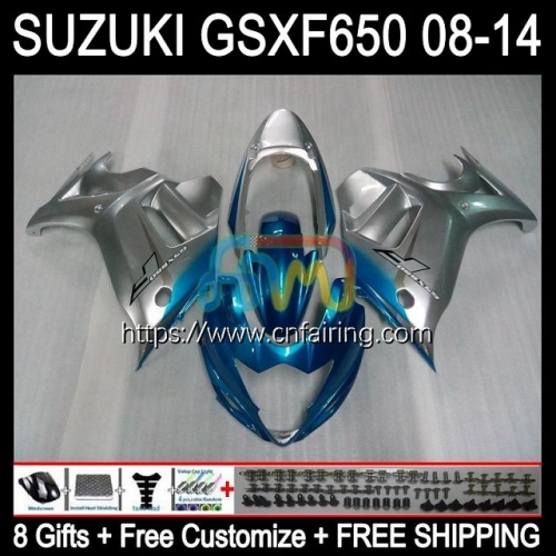 OEM For SUZUKI KATANA GSXF 650 GSXF650 2008 2009 2010 2011 2012 2013 2014 GSX650F GSXF-650 Silvery Blue GSX 650F 08 09 10 11 12 13 14 Fairing 61HM.56