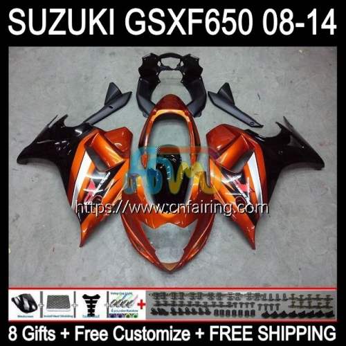 OEM For SUZUKI KATANA GSXF 650 GSXF650 2008 2009 2010 2011 2012 2013 2014 GSX650F GSXF-650 GSX 650F 08 09 10 11 12 13 14 Black Orange Fairing 61HM.67
