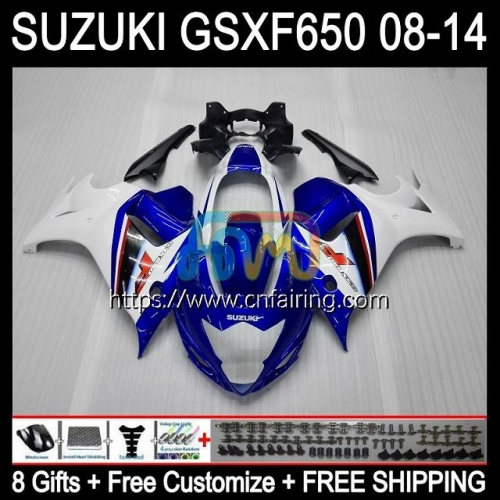 OEM For SUZUKI KATANA GSXF White blue 650 GSXF650 2008 2009 2010 2011 2012 2013 2014 GSX650F GSXF-650 GSX 650F 08 09 10 11 12 13 14 Fairing 61HM.62