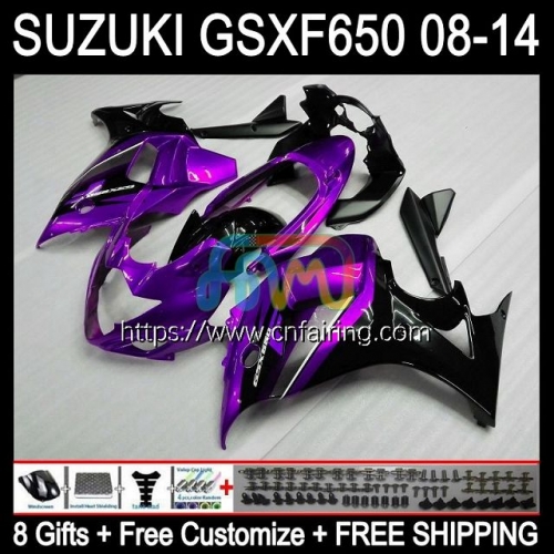OEM For SUZUKI KATANA GSXF 650 Purple Black GSXF650 2008 2009 2010 2011 2012 2013 2014 GSX650F GSXF-650 GSX 650F 08 09 10 11 12 13 14 Fairing 61HM.74