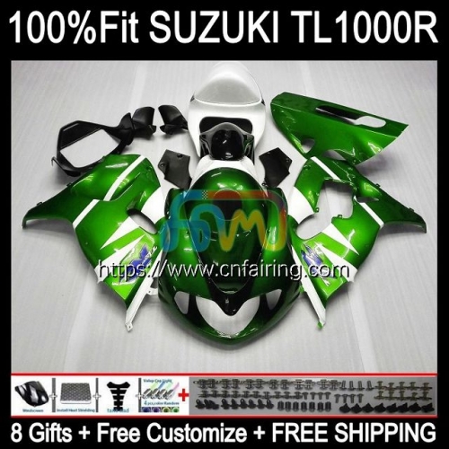 Injection For SUZUKI SRAD TL-1000R TL1000R 1998 1999 2000 2001 2002 2003 TL1000 R TL 1000 R 1000R 98 99 00 01 02 03 OEM Fairing Green white 62HM.74