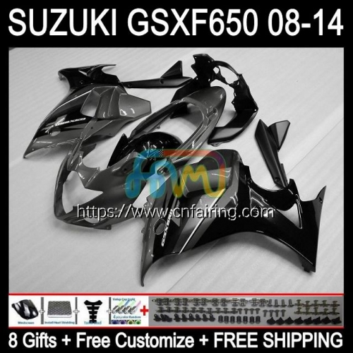 OEM For SUZUKI KATANA GSXF 650 Grey Black GSXF650 2008 2009 2010 2011 2012 2013 2014 GSX650F GSXF-650 GSX 650F 08 09 10 11 12 13 14 Fairing 61HM.78