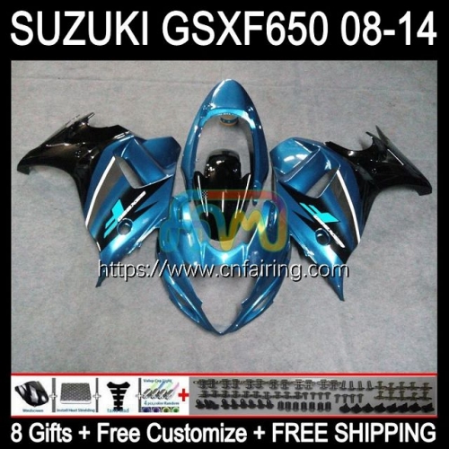 OEM For SUZUKI KATANA GSXF 650 GSXF650 2008 2009 2010 2011 2012 2013 2014 GSX650F GSXF-650 GSX 650F Black Cyan 08 09 10 11 12 13 14 Fairing 61HM.52