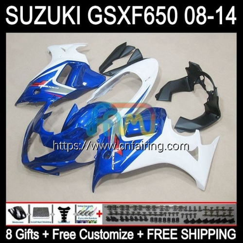 OEM For SUZUKI KATANA GSXF White blue 650 GSXF650 2008 2009 2010 2011 2012 2013 2014 GSX650F GSXF-650 GSX 650F 08 09 10 11 12 13 14 Fairing 61HM.70