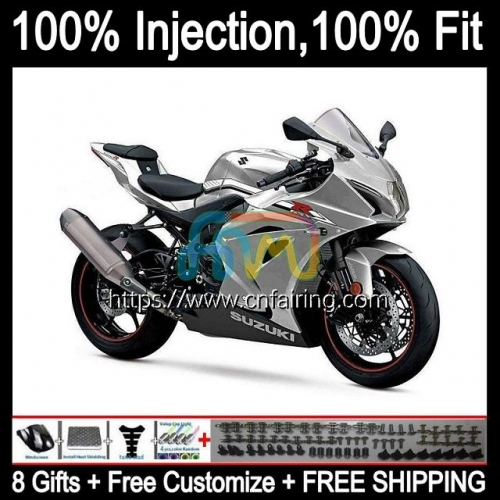 Injection For SUZUKI GSXR 1000 CC 1000CC GSX R1000 GSXR1000 GSX-R1000 Gloss Silver 17 18 19 20 GSXR-1000 K17 2017 2018 2019 2020 OEM Fairings 65HM.38