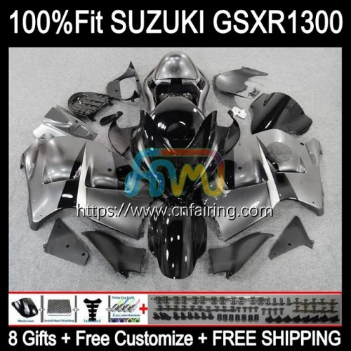 OEM Injection For SUZUKI GSXR1300 Grey black Hayabusa GSXR 1300 GSXR-1300 1996 1997 1998 1999 2000 2001 GSX R1300 02 03 04 05 06 07 Fairing 64HM.23