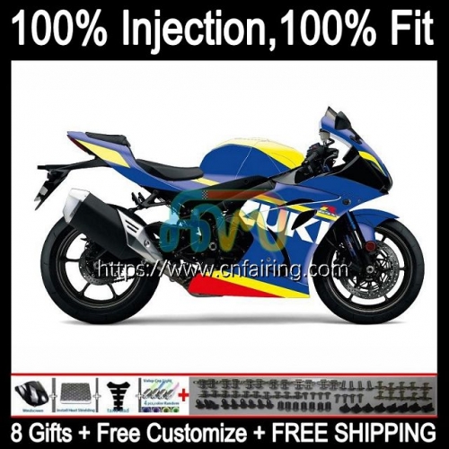 Injection For SUZUKI GSXR 1000 CC 1000CC GSX R1000 GSXR1000 GSX-R1000 Blue yellow 17 18 19 20 GSXR-1000 K17 2017 2018 2019 2020 OEM Fairings 65HM.63