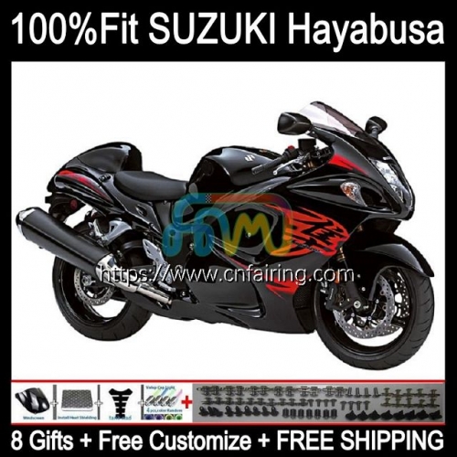 Injection For SUZUKI GSXR-1300 GSX-R1300 GSXR1300 Hayabusa 2008 2009 2010 2011 2012 2013 GSXR 1300 14 15 16 17 18 20 OEM Gloss Black Fairing 67HM.85