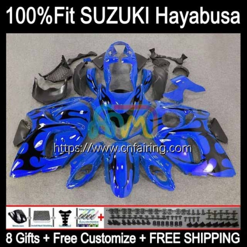 Injection For SUZUKI GSXR-1300 GSX-R1300 GSXR1300 Hayabusa 2008 2009 2010 2011 2012 2013 Blue&flames GSXR 1300 14 15 16 17 18 20 OEM Fairing 67HM.44