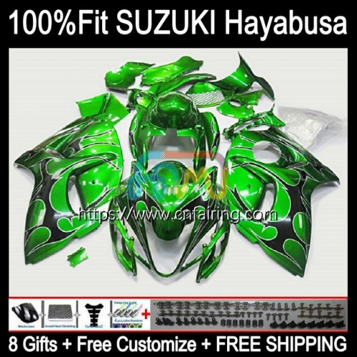 Injection For SUZUKI GSXR-1300 GSXR1300 Hayabusa 2014 2015 2016 2017 2018 2020 13 Green&flames GSX-R1300 GSXR 1300 08 09 10 11 12 OEM Fairing 66HM.94