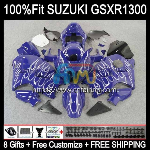 OEM Injection For SUZUKI White flames GSXR1300 Hayabusa GSXR 1300 GSXR-1300 1996 1997 1998 1999 2000 2001 GSX R1300 02 03 04 05 06 07 Fairing 64HM.21