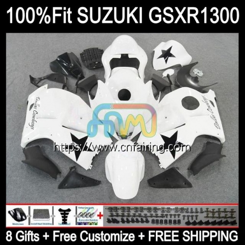 Injection For SUZUKI GSXR 1300 GSXR1300 White black Hayabusa 02 03 04 05 06 07 GSX-R1300 GSX R1300 1996 1997 1998 1999 2000 2001 OEM Fairing 64HM.61