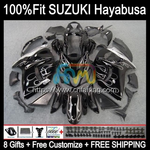 OEM Injection For SUZUKI GSXR1300 Hayabusa GSXR 1300 GSXR-1300 Silver Flames 08 09 10 11 12 13 GSX-R1300 2014 2015 2016 2017 2018 2019 Fairing 66HM.31