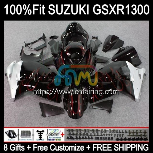 Injection For SUZUKI GSXR 1300 GSXR1300 Hayabusa 02 03 04 05 06 07 GSX-R1300 GSX R1300 Red Flames 1996 1997 1998 1999 2000 2001 OEM Fairing 64HM.93