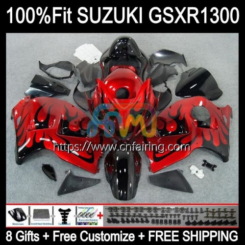 Injection OEM For SUZUKI Hayabusa GSXR 1300 GSXR1300 GSXR-1300 96 97 98 99 00 01 Black flames GSX R1300 2002 2003 2004 2005 2006 2007 Fairing 63HM.30