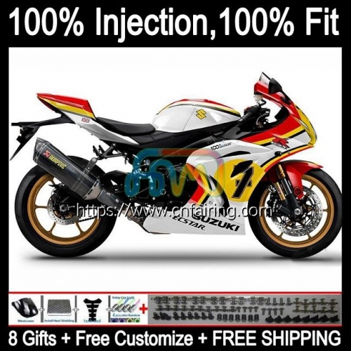 Injection For SUZUKI GSX R1000 GSXR 1000 CC 1000CC GSXR1000 2017 2018 2019 2020 K17 GSX-R1000 GSXR-1000 17 18 19 20 Red yellow OEM Fairing 65HM.81