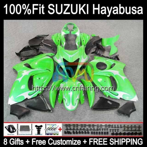 OEM Injection For SUZUKI Green&flames GSXR1300 Hayabusa GSXR 1300 GSXR-1300 08 09 10 11 12 13 GSX-R1300 2014 2015 2016 2017 2018 2019 Fairing 66HM.43