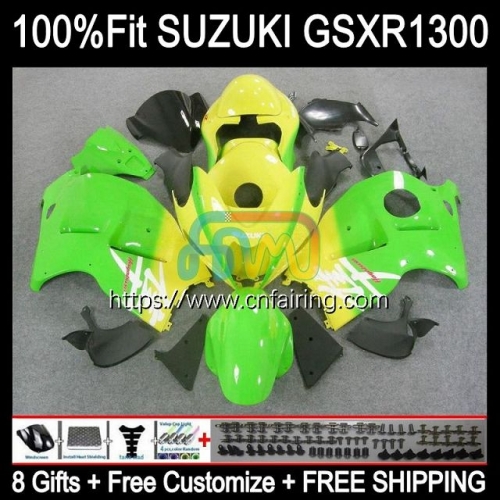 Injection For SUZUKI GSXR 1300 GSXR1300 Hayabusa 02 03 04 05 06 07 GSX-R1300 GSX R1300 1996 1997 1998 1999 2000 2001 OEM Green yellow Fairing 64HM.203