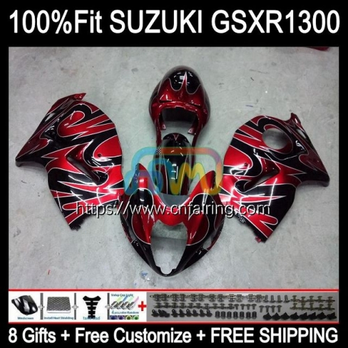 Injection For SUZUKI GSX-R1300 Red black GSXR1300 Hayabusa 2002 2003 2004 2005 2006 2007 GSXR 1300 GSX R1300 96 97 98 99 00 01 OEM Fairing 63HM.178