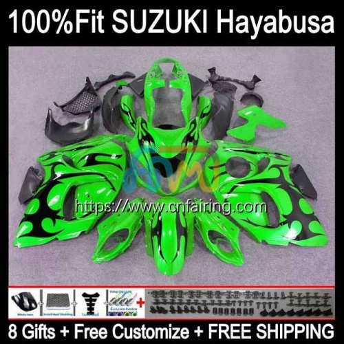 OEM Injection For SUZUKI GSXR1300 Hayabusa GSXR 1300 GSXR-1300 08 09 10 11 12 13 GSX-R1300 Green&flames 2014 2015 2016 2017 2018 2019 Fairing 66HM.50