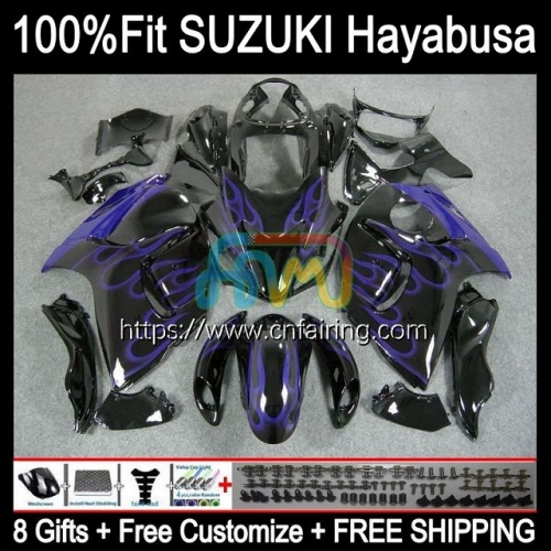 Injection For SUZUKI GSXR-1300 GSX-R1300 GSXR1300 Blue Flames Hayabusa 2008 2009 2010 2011 2012 2013 GSXR 1300 14 15 16 17 18 20 OEM Fairing 67HM.40