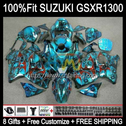 Injection OEM For SUZUKI Hayabusa GSXR 1300 GSXR1300 GSXR-1300 96 97 98 99 00 01 GSX R1300 Cyan Red hot 2002 2003 2004 2005 2006 2007 Fairing 63HM.78