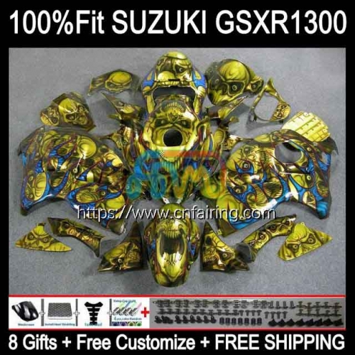 OEM Injection For SUZUKI GSXR1300 Hayabusa GSXR Golden Blue 1300 GSXR-1300 1996 1997 1998 1999 2000 2001 GSX R1300 02 03 04 05 06 07 Fairing 64HM.50