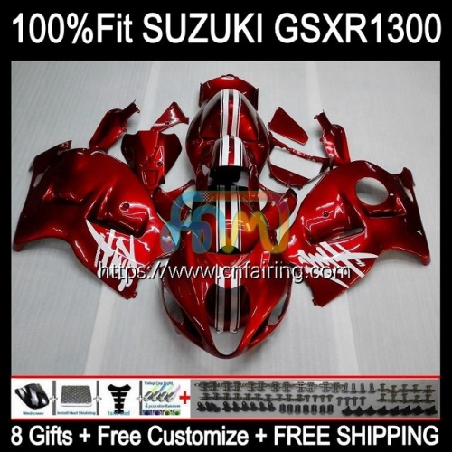 Injection OEM For SUZUKI Hayabusa GSXR 1300 GSXR1300 GSXR-1300 96 97 98 99 00 01 GSX Glossy Red R1300 2002 2003 2004 2005 2006 2007 Fairing 63HM.145