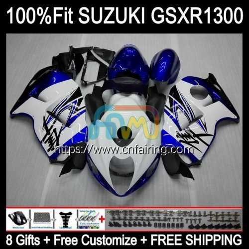 Injection For SUZUKI GSX-R1300 GSXR1300 Hayabusa 2002 2003 2004 2005 2006 2007 GSXR 1300 GSX R1300 Blue white 96 97 98 99 00 01 OEM Fairing 63HM.157