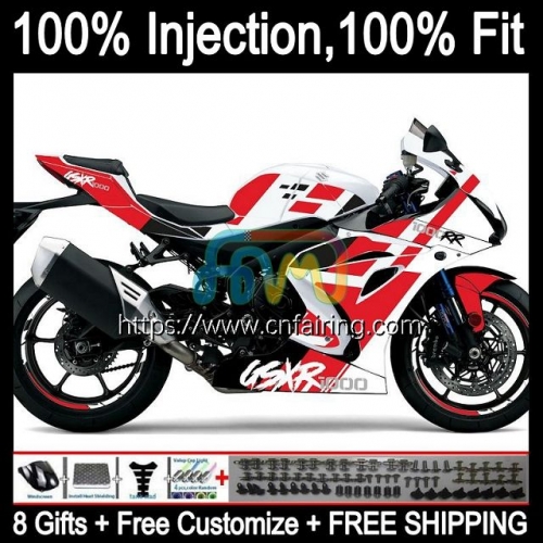 Injection For SUZUKI GSX R1000 GSXR 1000 Red white CC 1000CC GSXR1000 2017 2018 2019 2020 K17 GSX-R1000 GSXR-1000 17 18 19 20 OEM Fairing 65HM.121