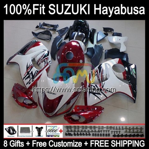 Injection OEM For SUZUKI GSXR1300 Hayabusa GSX-R1300 14 15 16 17 18 19 GSXR-1300 GSXR 1300 2008 2009 2010 White red 2011 2012 2013 Fairing 67HM.99