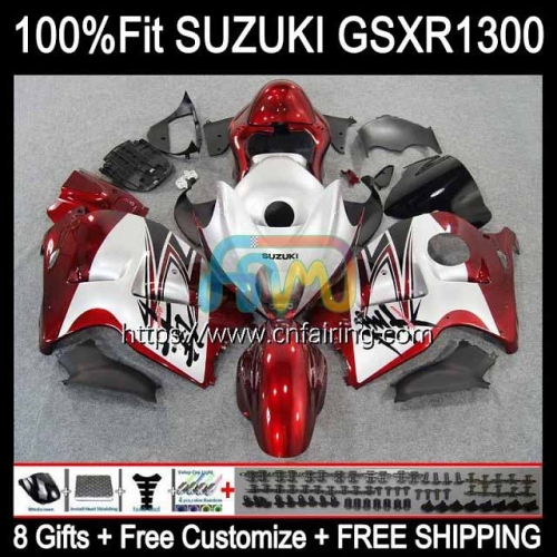 OEM Injection For SUZUKI GSXR1300 Red white Hayabusa GSXR 1300 GSXR-1300 1996 1997 1998 1999 2000 2001 GSX R1300 02 03 04 05 06 07 Fairing 64HM.34