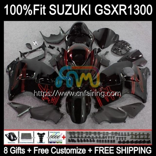 Injection OEM For SUZUKI Hayabusa GSXR 1300 GSXR1300 GSXR-1300 96 97 98 99 00 01 Black red GSX R1300 2002 2003 2004 2005 2006 2007 Fairing 63HM.82