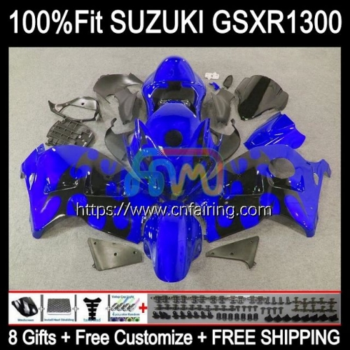 OEM Injection For SUZUKI GSXR1300 Hayabusa GSXR 1300 GSXR-1300 Blue&flames 1996 1997 1998 1999 2000 2001 GSX R1300 02 03 04 05 06 07 Fairing 64HM.10