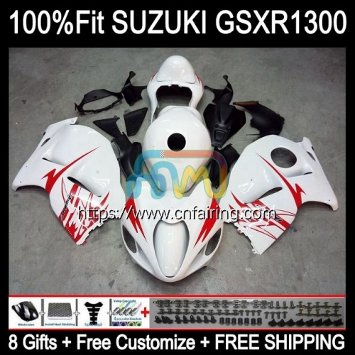 Injection For SUZUKI GSX-R1300 GSXR1300 Hayabusa 2002 2003 2004 2005 2006 2007 GSXR 1300 GSX R1300 White red 96 97 98 99 00 01 OEM Fairing 63HM.175