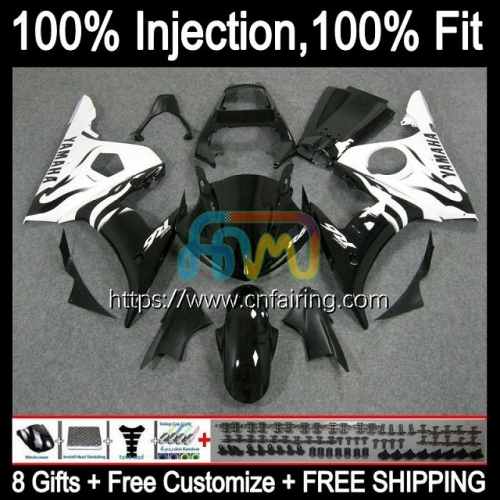 Injection Mold OEM White black Bodys For YAMAHA YZF R6S 600CC YZF 600 CC 2006 2007 2008 2009 Bodywork YZFR6S YZF-R6S 06 07 08 09 Fairing Kit 69HM.76