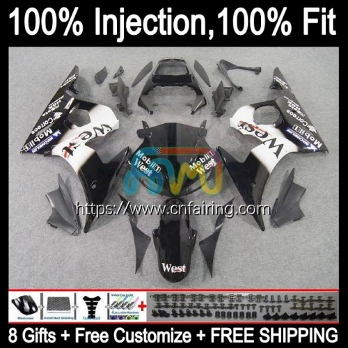 Injection Mold Body For YAMAHA Black West YZF R6S 600CC YZF 600 CC Bodywork YZFR6S 06 07 08 09 YZF-R6S 2006 2007 2008 2009 OEM Fairings Kit 69HM.2