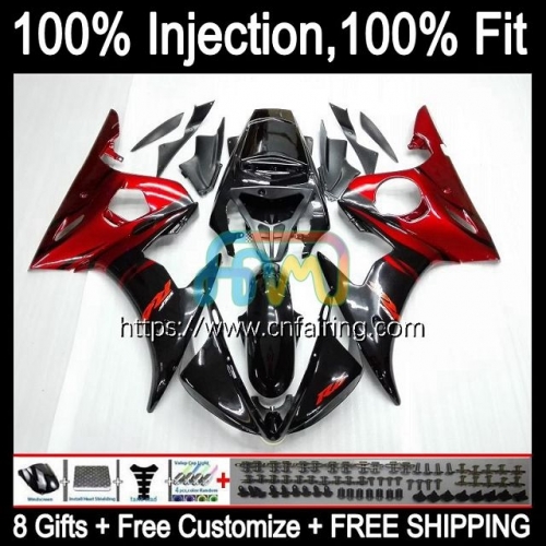 Injection Mold Bodys For YAMAHA YZF600 YZF R6 Red Flames 600CC YZF 600 R 6 CC YZF-600 YZFR6 03 04 05 YZF-R6 2003 2004 2005 OEM Fairings Kit 68HM.47