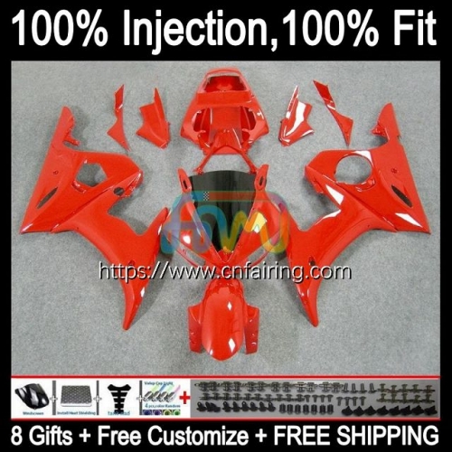 Injection Mold OEM Bodys For YAMAHA Glossy RED YZF R6S 600CC YZF 600 CC 2006 2007 2008 2009 Bodywork YZFR6S YZF-R6S 06 07 08 09 Fairing Kit 69HM.81