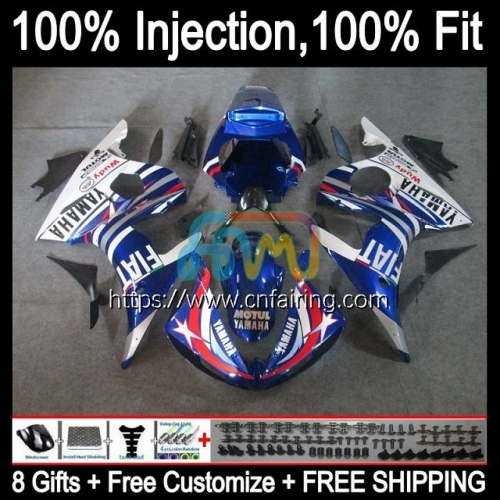 Injection Mold Body For YAMAHA YZF R6S 600CC YZF 600 CC Bodywork YZFR6S Blue FIAT hot 06 07 08 09 YZF-R6S 2006 2007 2008 2009 OEM Fairings Kit 69HM.26