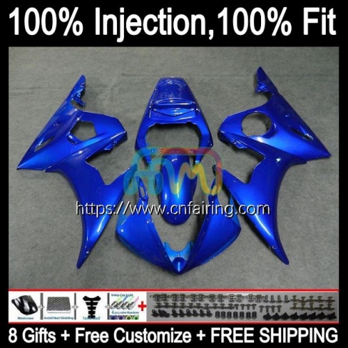 Injection Mold Bodys For YAMAHA YZF600 YZF R6 600CC YZF 600 R GLOSS BLUE 6 CC YZF-600 YZFR6 03 04 05 YZF-R6 2003 2004 2005 OEM Fairings Kit 68HM.10