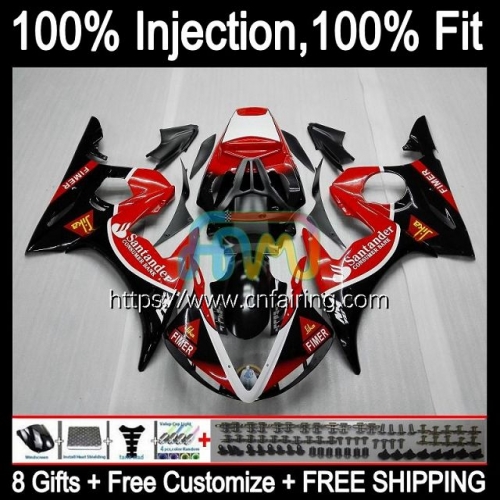 OEM Santander Red Injection Mold For YAMAHA YZF-R6 YZF600 YZF 600 R 6 CC 2003 2004 2005 Body YZF-600 YZF R6 600CC YZFR6 03 04 05 Full Fairing 68HM.54