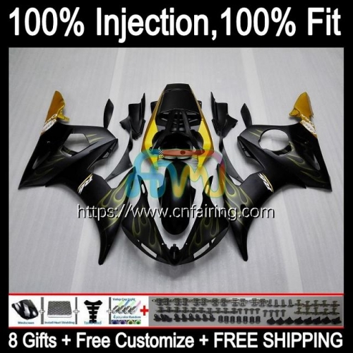 Injection Mold Bodys For YAMAHA YZF600 YZF R6 600CC YZF 600 R Matte Golden 6 CC YZF-600 YZFR6 03 04 05 YZF-R6 2003 2004 2005 OEM Fairings Kit 68HM.49