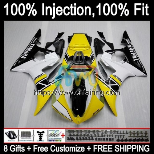 Injection Mold Body For YAMAHA YZF R6S 600CC Yellow White YZF 600 CC Bodywork YZFR6S 06 07 08 09 YZF-R6S 2006 2007 2008 2009 OEM Fairings Kit 69HM.51