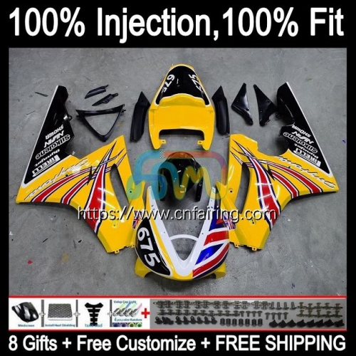 Injection mold Body For Triumph Daytona 675 675R 02 03 04 05 06 07 08 Daytona675 2002 2003 2004 2005 2006 2007 2008 OEM Fairings Factory Yellow 70HM.0